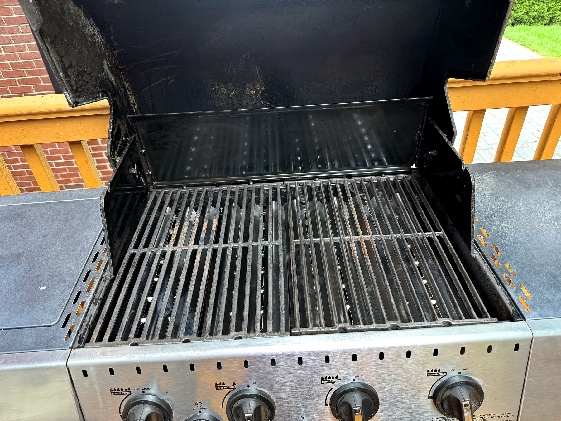 4-Burner Gas Grill Restoration — after cleaning